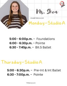 Ms. Shea's Schedule Ms. Shea's Schedule